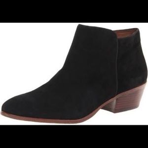 Sam Edelman Petty Black Suede Ankle Boots